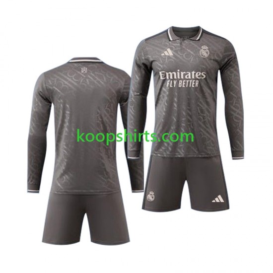 Real Madrid Derde Tenue Kinder Voetbalshirts 2024-2025 Lange Mouwen Real Madrid Derde Tenue Kinder Voetbalshirts 2024-2025 Lange Mouwen