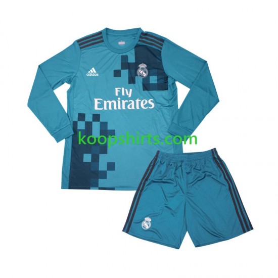 Real Madrid Retro Derde Tenue Kinder Voetbalshirts 2017 Lange Mouwen Real Madrid Retro Derde Tenue Kinder Voetbalshirts 2017 Lange Mouwen