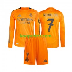 Real Madrid Uit Tenue Kinder Voetbalshirts Cristiano Ronaldo 7 2024-2025 Lange Mouwen