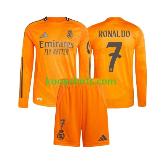 Real Madrid Uit Tenue Kinder Voetbalshirts Cristiano Ronaldo 7 2024-2025 Lange Mouwen Real Madrid Uit Tenue Kinder Voetbalshirts Cristiano Ronaldo 7 2024-2025 Lange Mouwen