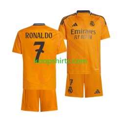 Real Madrid Uit Tenue Kinder Voetbalshirts Cristiano Ronaldo 7 2024-2025 Korte Mouwen
