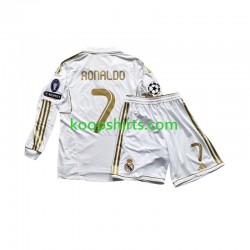 Real Madrid Thuis Tenue Kinder Voetbalshirts Cristiano Ronaldo 7 2011 Lange Mouwen