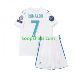 Real Madrid Retro Thuis Tenue Kinder Voetbalshirts Cristiano Ronaldo 7 2017 Korte Mouwen