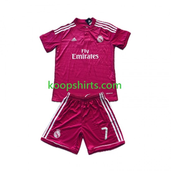 Real Madrid Retro Uit Tenue Kinder Voetbalshirts Cristiano Ronaldo 7 2014-2015 Korte Mouwen