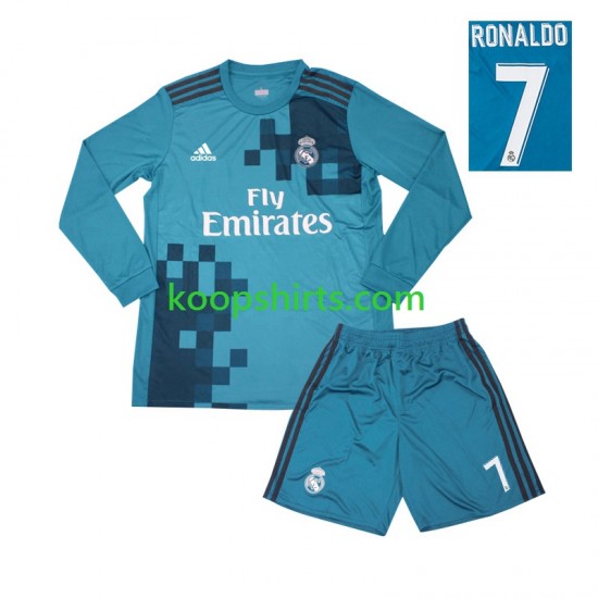 Real Madrid Retro Derde Tenue Kinder Voetbalshirts Cristiano Ronaldo 7 2017 Lange Mouwen Real Madrid Retro Derde Tenue Kinder Voetbalshirts Cristiano Ronaldo 7 2017 Lange Mouwen