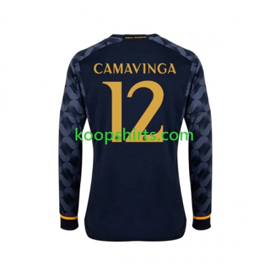 Real Madrid Uit Tenue Heren Voetbalshirts EDUARDO CAMAVINGA 12 2023-2024 Lange Mouwen Real Madrid Uit Tenue Heren Voetbalshirts EDUARDO CAMAVINGA 12 2023-2024 Lange Mouwen