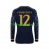 Real Madrid Uit Tenue Heren Voetbalshirts EDUARDO CAMAVINGA 12 2023-2024 Lange Mouwen