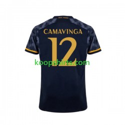 Real Madrid Uit Tenue Heren Voetbalshirts EDUARDO CAMAVINGA 12 2023-2024 Korte Mouwen
