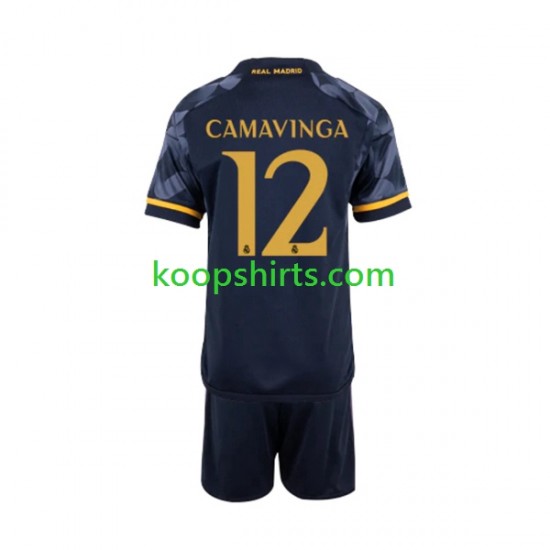 Real Madrid Uit Tenue Kinder Voetbalshirts EDUARDO CAMAVINGA 12 2023-2024 Korte Mouwen Real Madrid Uit Tenue Kinder Voetbalshirts EDUARDO CAMAVINGA 12 2023-2024 Korte Mouwen