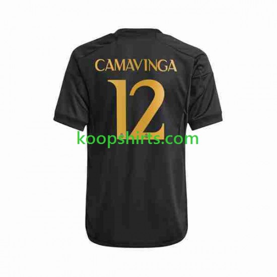 Real Madrid Derde Tenue Heren Voetbalshirts Eduardo Camavinga 12 2023-2024 Korte Mouwen Real Madrid Derde Tenue Heren Voetbalshirts Eduardo Camavinga 12 2023-2024 Korte Mouwen