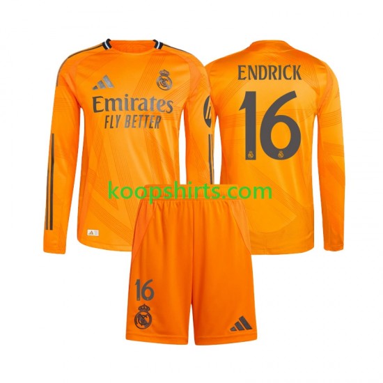 Real Madrid Uit Tenue Kinder Voetbalshirts Endrick 16 2024-2025 Lange Mouwen Real Madrid Uit Tenue Kinder Voetbalshirts Endrick 16 2024-2025 Lange Mouwen