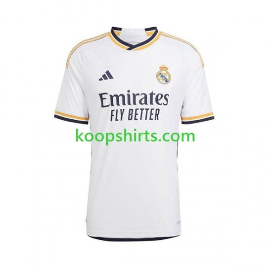 Real Madrid Thuis Tenue Kinder Voetbalshirts Federico Valverde 15 2023-2024 Korte Mouwen