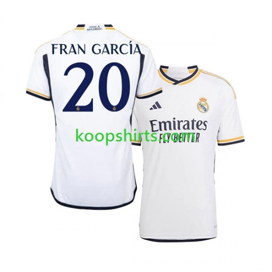 Real Madrid Thuis Tenue Heren Voetbalshirts Fran Garcia 20 2023-2024 Korte Mouwen Real Madrid Thuis Tenue Heren Voetbalshirts Fran Garcia 20 2023-2024 Korte Mouwen