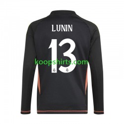 Real Madrid Doelman Uit Blauw Tenue Heren Voetbalshirts Andriy Lunin 13 2024-2025 Lange Mouwen