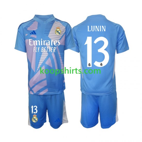 Real Madrid Doelman Thuis Tenue Kinder Voetbalshirts Andriy Lunin 13 2024-2025 Korte Mouwen Real Madrid Doelman Thuis Tenue Kinder Voetbalshirts Andriy Lunin 13 2024-2025 Korte Mouwen