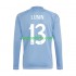 Real Madrid Doelman Thuis Blauw Tenue Heren Voetbalshirts Andriy Lunin 13 2024-2025 Lange Mouwen
