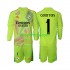 Real Madrid Doelman Vierde Tenue Kinder Voetbalshirts COURTOIS 1 2024-2025 Lange Mouwen