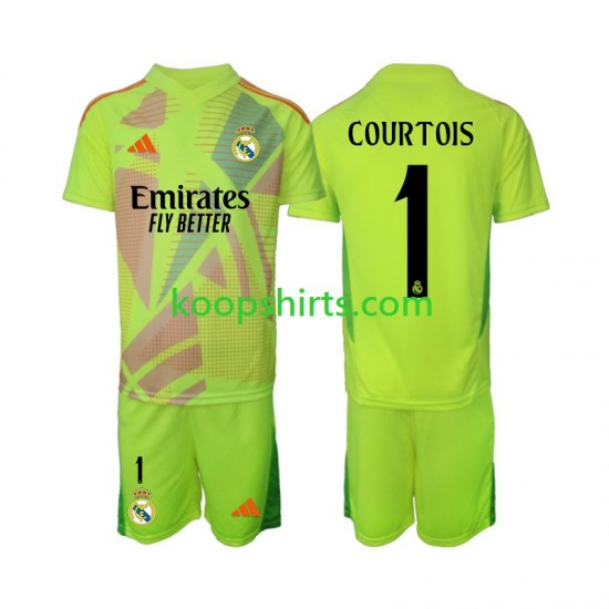 Real Madrid Doelman Vierde Tenue Kinder Voetbalshirts COURTOIS 1 2024-2025 Korte Mouwen Real Madrid Doelman Vierde Tenue Kinder Voetbalshirts COURTOIS 1 2024-2025 Korte Mouwen