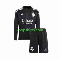 Real Madrid Doelman Uit Tenue Kinder Voetbalshirts 2023-2024 Lange Mouwen
