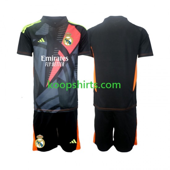 Real Madrid Doelman Uit Zwart Tenue Kinder Voetbalshirts 2024-2025 Korte Mouwen Real Madrid Doelman Uit Zwart Tenue Kinder Voetbalshirts 2024-2025 Korte Mouwen