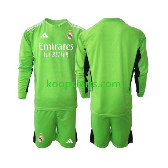 Real Madrid Doelman Thuis Tenue Kinder Voetbalshirts 2023-2024 Lange Mouwen Real Madrid Doelman Thuis Tenue Kinder Voetbalshirts 2023-2024 Lange Mouwen