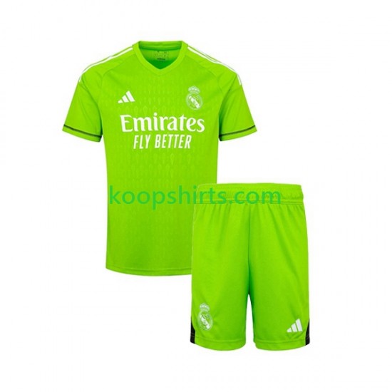 Real Madrid Doelman Thuis Tenue Kinder Voetbalshirts 2023-2024 Korte Mouwen Real Madrid Doelman Thuis Tenue Kinder Voetbalshirts 2023-2024 Korte Mouwen