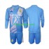Real Madrid Doelman Thuis Tenue Kinder Voetbalshirts 2024-2025 Lange Mouwen
