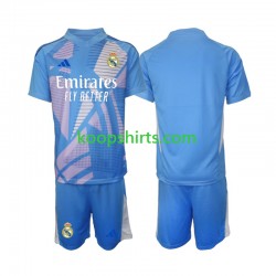 Real Madrid Doelman Thuis Tenue Kinder Voetbalshirts 2024-2025 Korte Mouwen