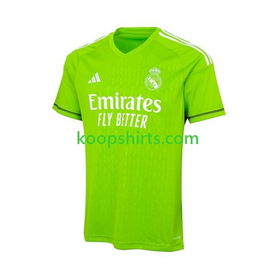 Real Madrid Doelman Thuis Tenue Heren Voetbalshirts 2023-2024 Korte Mouwen