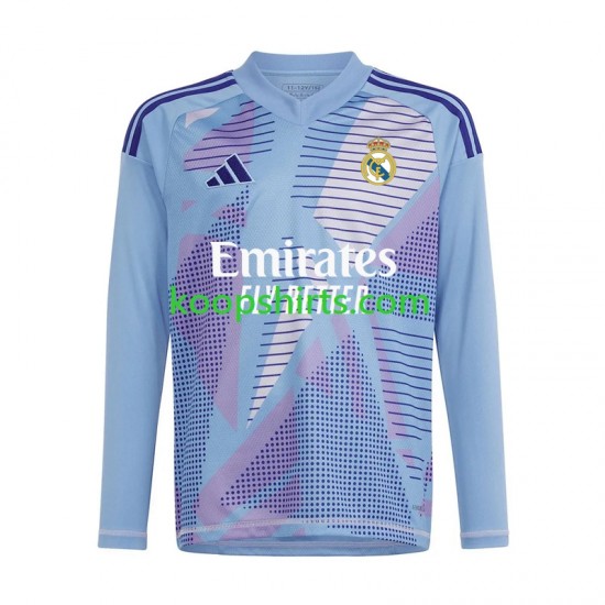 Real Madrid Doelman Thuis Blauw Tenue Heren Voetbalshirts 2024-2025 Lange Mouwen Real Madrid Doelman Thuis Blauw Tenue Heren Voetbalshirts 2024-2025 Lange Mouwen