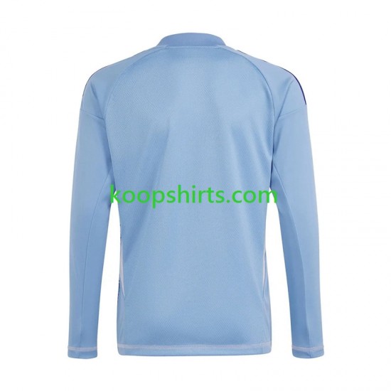 Real Madrid Doelman Thuis Blauw Tenue Heren Voetbalshirts 2024-2025 Lange Mouwen