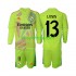 Real Madrid Doelman Vierde Tenue Kinder Voetbalshirts Lunin 13 2024-2025 Lange Mouwen