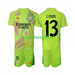 Real Madrid Doelman Vierde Tenue Kinder Voetbalshirts Lunin 13 2024-2025 Korte Mouwen