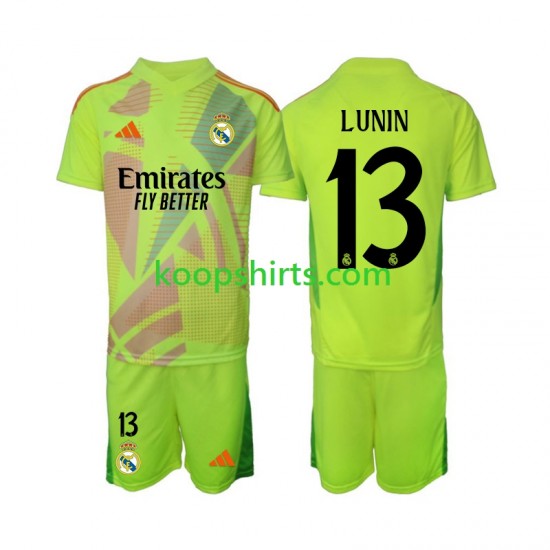 Real Madrid Doelman Vierde Tenue Kinder Voetbalshirts Lunin 13 2024-2025 Korte Mouwen Real Madrid Doelman Vierde Tenue Kinder Voetbalshirts Lunin 13 2024-2025 Korte Mouwen