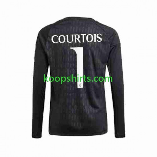 Real Madrid Doelman Uit Tenue Heren Voetbalshirts Thibaut Courtois 1 2023-2024 Lange Mouwen Real Madrid Doelman Uit Tenue Heren Voetbalshirts Thibaut Courtois 1 2023-2024 Lange Mouwen