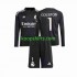 Real Madrid Doelman Uit Tenue Kinder Voetbalshirts Thibaut Courtois 1 2023-2024 Lange Mouwen