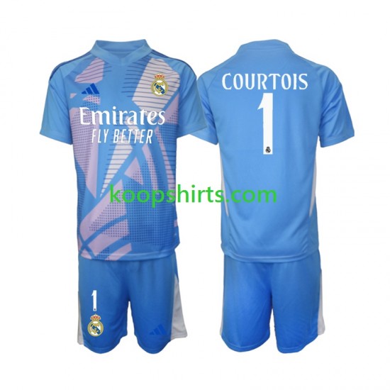 Real Madrid Doelman Thuis Tenue Kinder Voetbalshirts Thibaut Courtois 1 2024-2025 Korte Mouwen Real Madrid Doelman Thuis Tenue Kinder Voetbalshirts Thibaut Courtois 1 2024-2025 Korte Mouwen