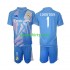 Real Madrid Doelman Thuis Tenue Kinder Voetbalshirts Thibaut Courtois 1 2024-2025 Korte Mouwen