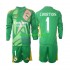 Real Madrid Doelman Derde Tenue Kinder Voetbalshirts Thibaut Courtois 1 2024-2025 Lange Mouwen
