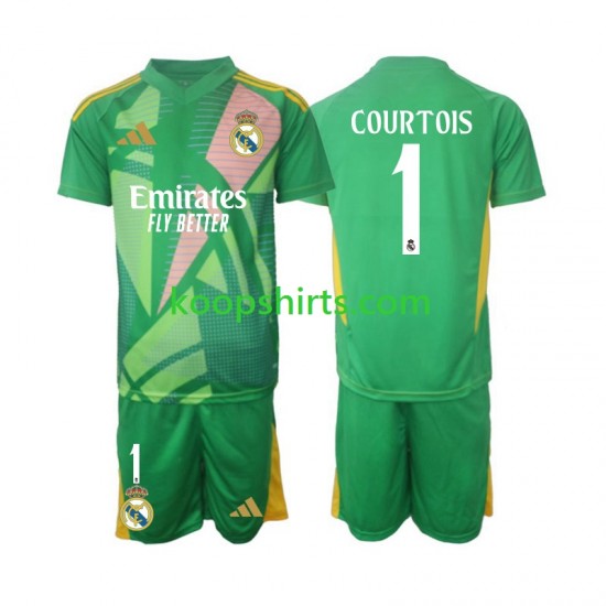 Real Madrid Doelman Derde Tenue Kinder Voetbalshirts Thibaut Courtois 1 2024-2025 Korte Mouwen Real Madrid Doelman Derde Tenue Kinder Voetbalshirts Thibaut Courtois 1 2024-2025 Korte Mouwen