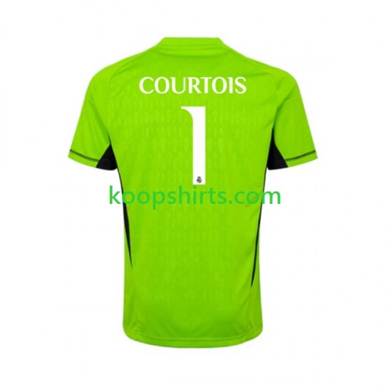 Real Madrid Doelman Thuis Tenue Heren Voetbalshirts Thibaut Courtois 1 2023-2024 Korte Mouwen Real Madrid Doelman Thuis Tenue Heren Voetbalshirts Thibaut Courtois 1 2023-2024 Korte Mouwen