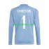 Real Madrid Doelman Thuis Blauw Tenue Heren Voetbalshirts Thibaut Courtois 1 2024-2025 Lange Mouwen