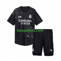 Real Madrid Doelman Vierde Zwart Tenue Kinder Voetbalshirts Y3 2023-2024 Korte Mouwen