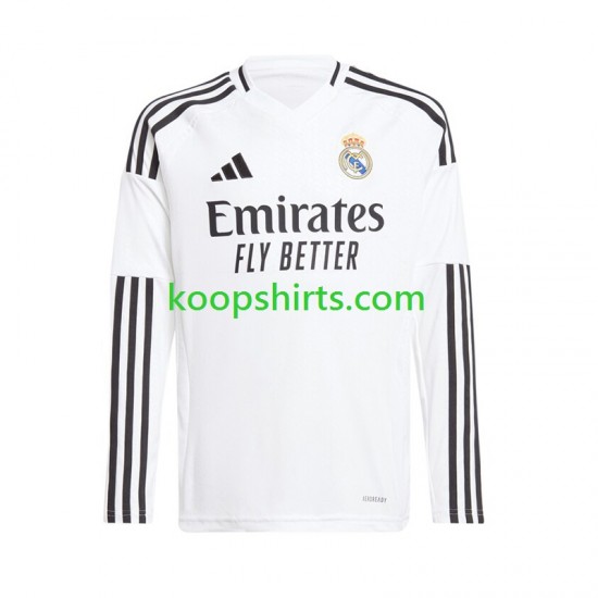 Real Madrid Thuis Wit Tenue Heren Voetbalshirts 2024-2025 Lange Mouwen Real Madrid Thuis Wit Tenue Heren Voetbalshirts 2024-2025 Lange Mouwen