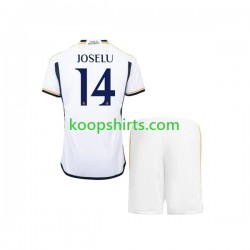 Real Madrid Thuis Tenue Kinder Voetbalshirts JOSELU 14 2023-2024 Korte Mouwen