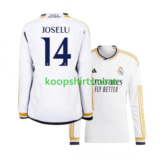 Real Madrid Thuis Tenue Heren Voetbalshirts JOSELU 14 2023-2024 Lange Mouwen Real Madrid Thuis Tenue Heren Voetbalshirts JOSELU 14 2023-2024 Lange Mouwen