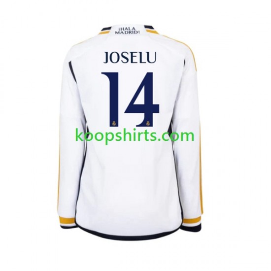 Real Madrid Thuis Tenue Heren Voetbalshirts JOSELU 14 2023-2024 Lange Mouwen