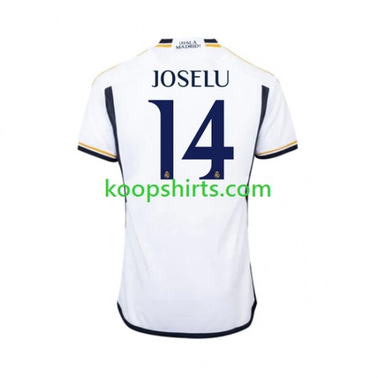 Real Madrid Thuis Tenue Heren Voetbalshirts JOSELU 14 2023-2024 Korte Mouwen