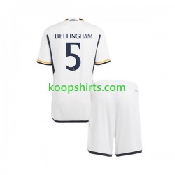 Real Madrid Thuis Tenue Kinder Voetbalshirts Jude Bellingham 5 2023-2024 Korte Mouwen