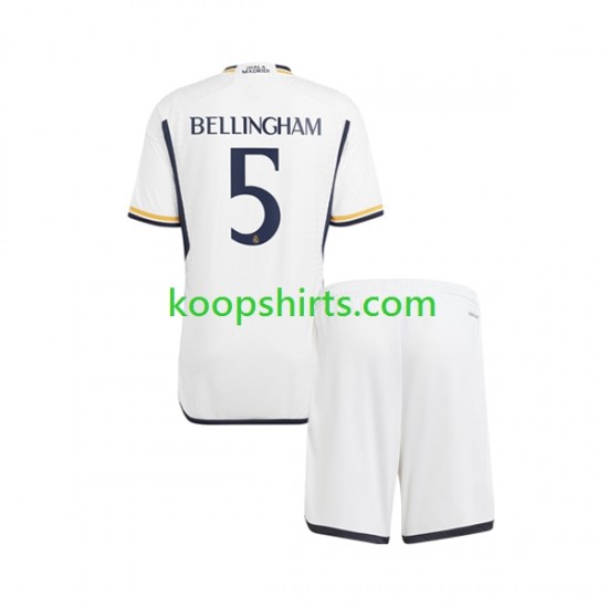 Real Madrid Thuis Tenue Kinder Voetbalshirts Jude Bellingham 5 2023-2024 Korte Mouwen Real Madrid Thuis Tenue Kinder Voetbalshirts Jude Bellingham 5 2023-2024 Korte Mouwen